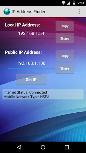 My IP Address Finder Screen 2