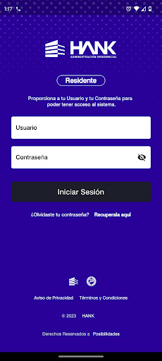Android application Hank screenshort