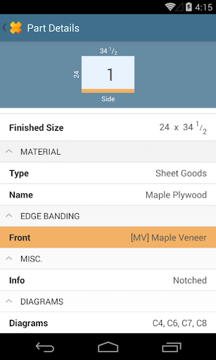 CutList Plus Viewer Screen 3