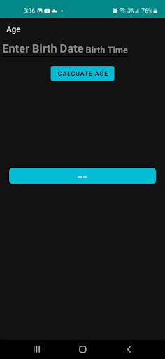 Android application Get Age Live screenshort