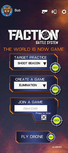 Android application Faction Battle System screenshort