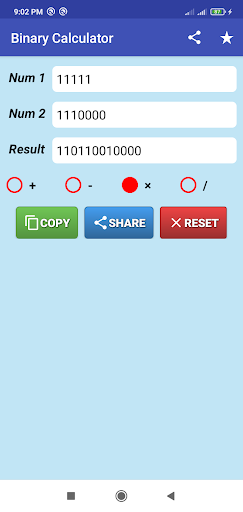 Binary Calculator Screen 3