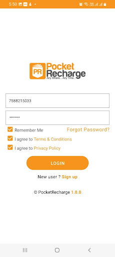 PocketRecharge Screen 2