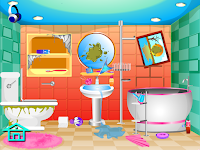 screenshot of Bathroom cleaning game