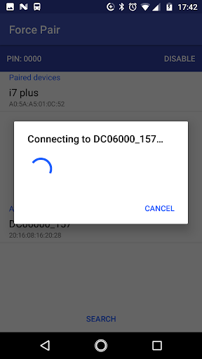 Bluetooth Force Pin Pair (Conn Screen 3