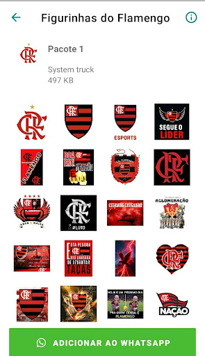 Android application Figurinhas do Flamengo screenshort