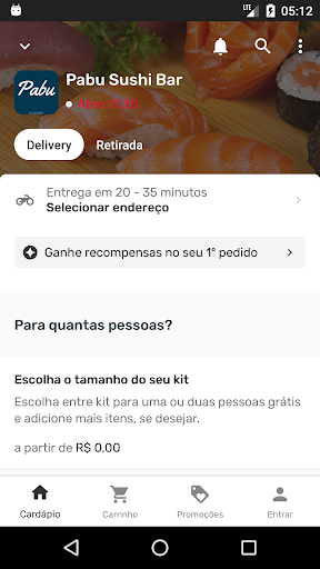 Android application Pabu Sushi Bar screenshort