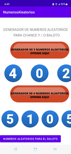 numeros aleatorios Screen 2