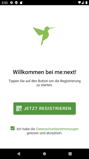 Android application me:next screenshort