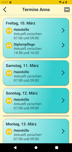 PflegeApp HilfswerkNOE Screen 2