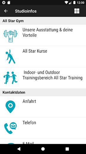 Android application All Star Gym screenshort