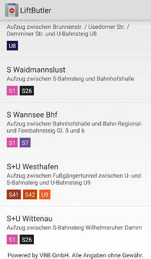 Android application LiftButler Berlin screenshort