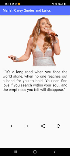 Android application Mariah Carey Quotes and Lyrics screenshort