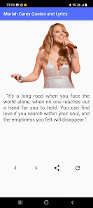 Screenshot 1 Mariah Carey Quotes and Lyrics android