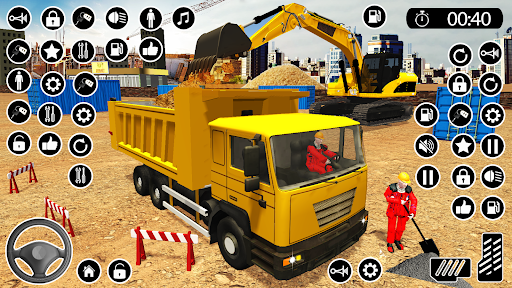 Android application US Construction Games Sim JCB screenshort