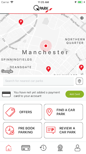 Android application Q-Park Rewards screenshort