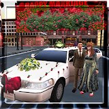 Limousine Car Wedding 3D Sim icon