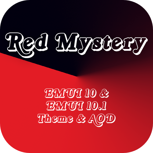 Red Mystery Dark EMUI 10 and 10.1 Theme and AOD