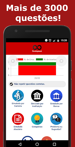 Android application Simulado Dir. Administrativo screenshort