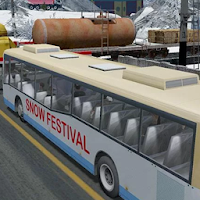 Снежный фестиваль холм автобус