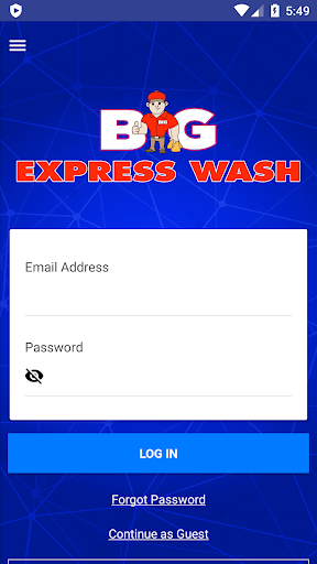 Android application BIG Express Wash screenshort