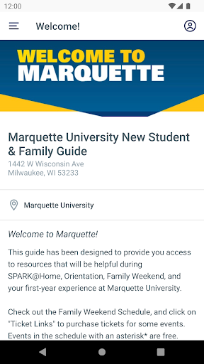 Marquette New Student & Family Screen 3