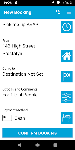 Roberts Taxis Prestatyn Screen 2