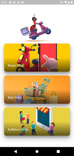 Android application Hadi Kurye screenshort