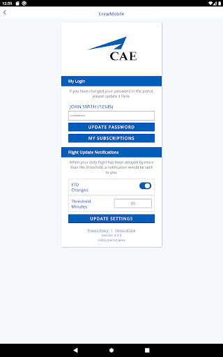 CrewMobile Screenshot