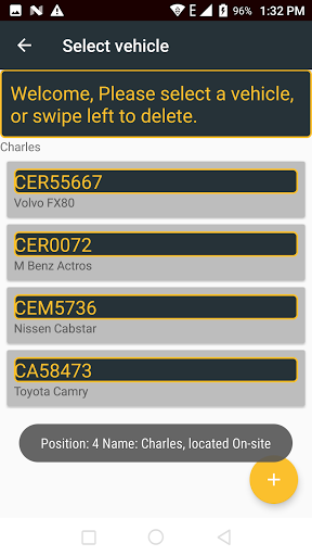 Fuel Record App Screen 2
