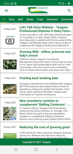 Android application Teagasc screenshort