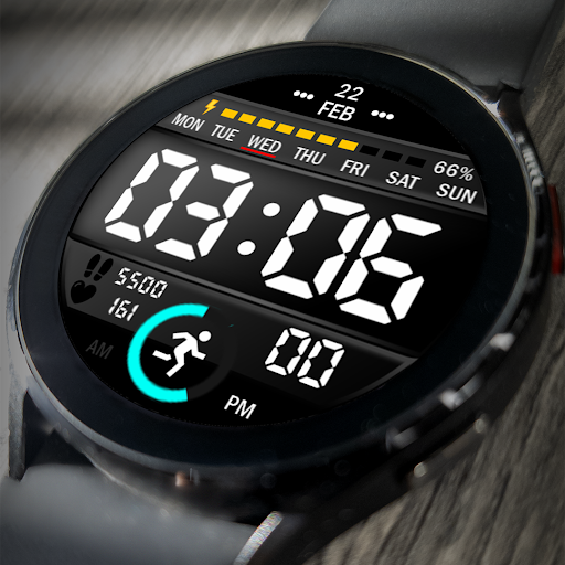 Android application Key024 Digital Watch Face screenshort