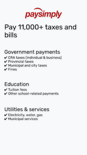 Screenshot of PaySimply