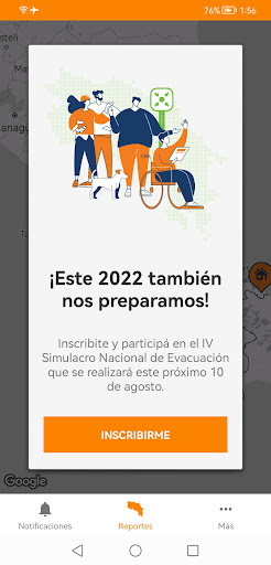 Android application Simulacro CR screenshort