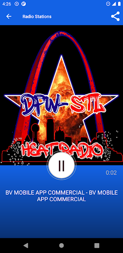 Android application DFW-STL HEAT RADIO screenshort