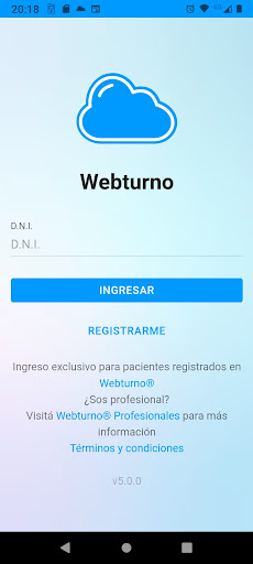 Android application Webturno screenshort