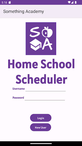 Android application Home School Scheduler screenshort