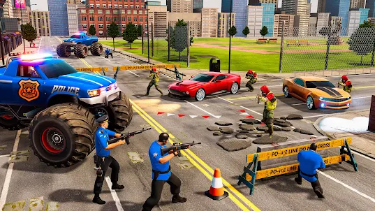 Monstertruck-Spiele de Polizei