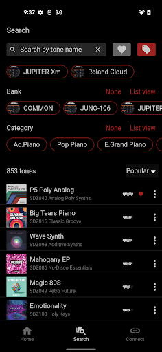 Roland Cloud Connect Screen 2