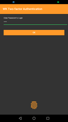 Android application WK Two-factor Authentication screenshort