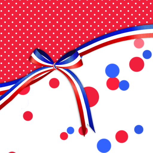 リボン壁紙 tricolor dot logo