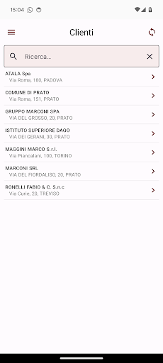 Android application OS1 Ordino screenshort
