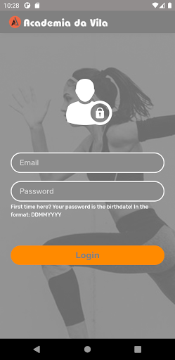 Android application Academia da Vila screenshort