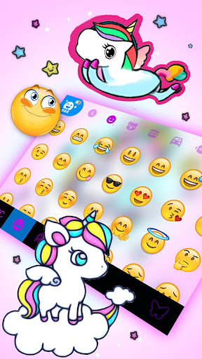 Unicorn Sky Keyboard Theme Screen 3