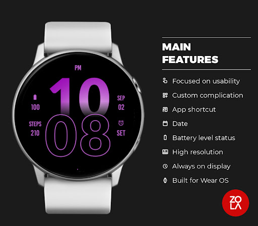 Active Soft Purple Watch Face Screen 2
