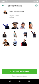 Screenshot 3 Chris Brown Stickers Pro android