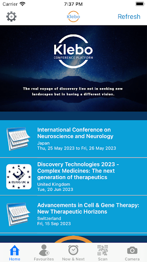 Android application Klebo Conferences screenshort