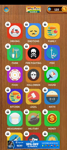 Word Search Puzzle Screen 2