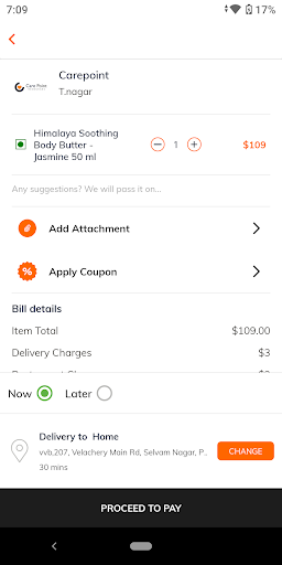 Android application Go-Deliver screenshort