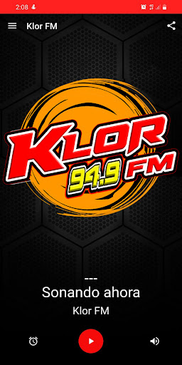 Android application Klor FM screenshort